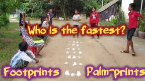 Footprints And Palm-prints - Fun Outdoor Game