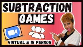 5 EPIC SUBTRACTION MATH ZOOM GAMES (VIRTUAL AND IN PERSON GAMES) for FACT FLUENCY