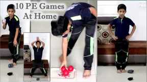 10 PE games | Fun physical education game | indoor games for kids | kids games | PE at home