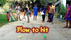 Blow The Ball Into Each Other / Fun Outdoor Game for Christmas