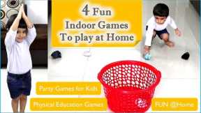 4 Fun Indoor games for kids | Party games for kids and toddlers | Funny indoor activities