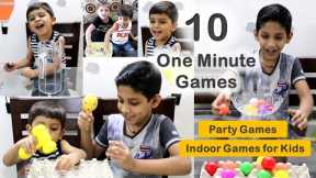 10 One minute games | Minute to win it games | New games for kids | Indoor games for Kids (2021)