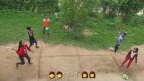 Hit balls to go back / Fun outdoor game