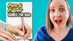 7 GENIUS Paper and Pen Games For Kids