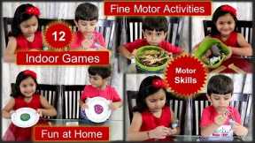 12 Indoor Games | Fine Motor Activities | Gross Motor Skills | Activities for Kids | Preschool Kids