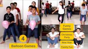 4 Balloon Games | Christmas party games | Funny Games for Party | New Year Games (2021)