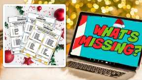 FREE & Low Cost CHRISTMAS GAMES (Screen based games & printable activities)