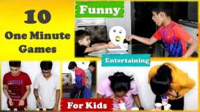 10 One Minute Games | Minute to win games for kids | Party games for Kids Birthday (2022)