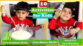 10 Activities for Kids | Pre-Primary Students | Motor Skills Development | Hand Eye Coordination