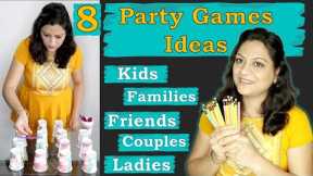 8 Party Games Ideas | Minute to win it | Indoor Games for kids and Family | Kitty party games (2022)