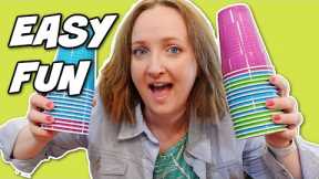 10 EASY INDOOR Games With CUPS | GAMES For ALL AGES