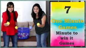 7 One Minute Games | Minute to win it games | Kitty party games | Games for Party (2022)
