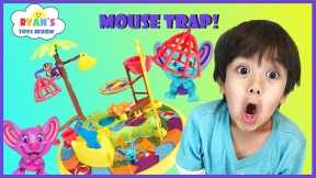 Family fun game for kids Mouse Trap Egg surprise Toys Challenge Ryan ToysReview