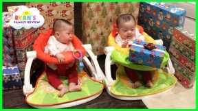 Twins Baby's First Christmas Morning 2016 Family Fun Games Ryan's Family Review Holiday Vlog