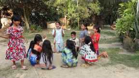 Hide scarf game (Leak Kanseng) - Khmer traditional | Fun outdoor game