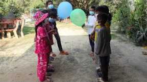3 competitions with balloons - Fun outdoor games