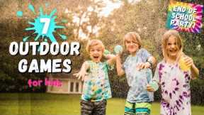 7 FUN GAMES TO PLAY OUTSIDE FOR KIDS! END OF SCHOOL YEAR PARTY IDEAS!