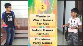 2 minute to win games for kids | New Indoor games for kids |  Christmas party games (2022/2023)