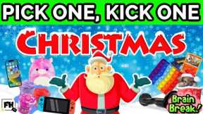 Pick One, Kick One  - Secret Santa 🎅 Winter Brain Break Christmas Games GoNoodle Inspired