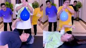 Balloon cutting challenge is too exciting, save it for later!  !  !  Funny Party Game Challenge
