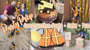 Birthday Party Prep!!  Construction Party + Cake + Activities for Kids!  Wentworth Turns Four!