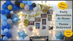Party Decoration at Home | Birthday Decoration | Bollywood Theme Party for Kids | 5th birthday party