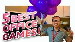 5 FUN PARTY GAMES AT WORK • Part 2 🎲 | Minute To Win It Style