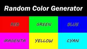 Random Color Generator - 6 Colors - Fun Drinking Game