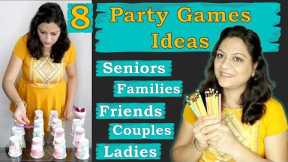 8 Party Games Ideas | Minute to win it | Indoor Games for Family at Home | Kitty party games (2022)