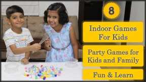 8 Indoor Games for kids | Primary, PrePrimary Kids Games | Fun games for Kids | Kids Party Games