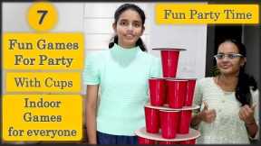 7 Fun Party games with cups | Indoor games for party | Games for Kids | Diwali Party |Children's Day