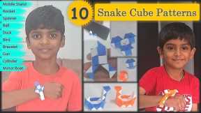 10 Snake cube patterns | Cheapest Toy 50 rs | Make different Patterns with 24 Blocks Snake Cube
