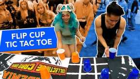 Challenging Strangers at Anime Expo | Flip Cup Tic Tac Toe