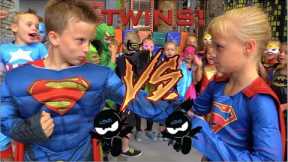 BOYS vs GIRLS! Super Birthday Bash! Twin Ninja Kidz!