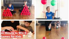 10 Minute to Win It Games For Kids - Fun Family Indoor Activities - Easy At Home Games for Kids