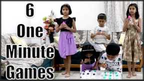 6 One Minute Games | Indoor Games to play at home | Party Games for Kids | Birthday games for party