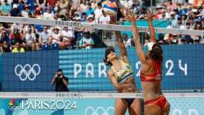 Brazil's experience overpowers Japan in women's beach volleyball | Paris Olympics | NBC Sports