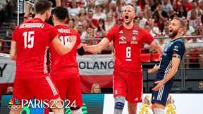 Poland handles Egypt in straight sets to start men's volleyball gold medal pursuit | Paris Olympics