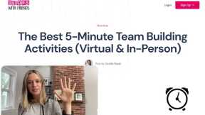 The Best 5-Minute Team Building Games