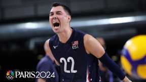 Team USA controls match vs. Argentina throughout men's volleyball opener | Paris Olympics