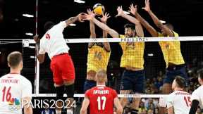 Poland and Brazil deliver an INSTANT CLASSIC in men's volleyball | Paris Olympics | NBC Sports