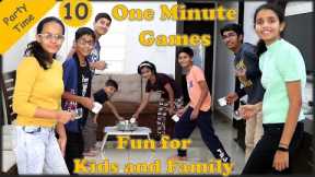 10 One minute games | Indoor games for Kids and Family | Minute to win it games | Party games (2023)