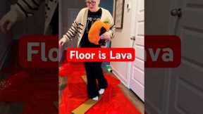 The floor is lava 🔥 (part 2) #halloweengames #floorislava #diygames