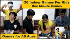 20 Indoor games for kids, Youth and Adults | One minute games for party | Party games at home (2024)